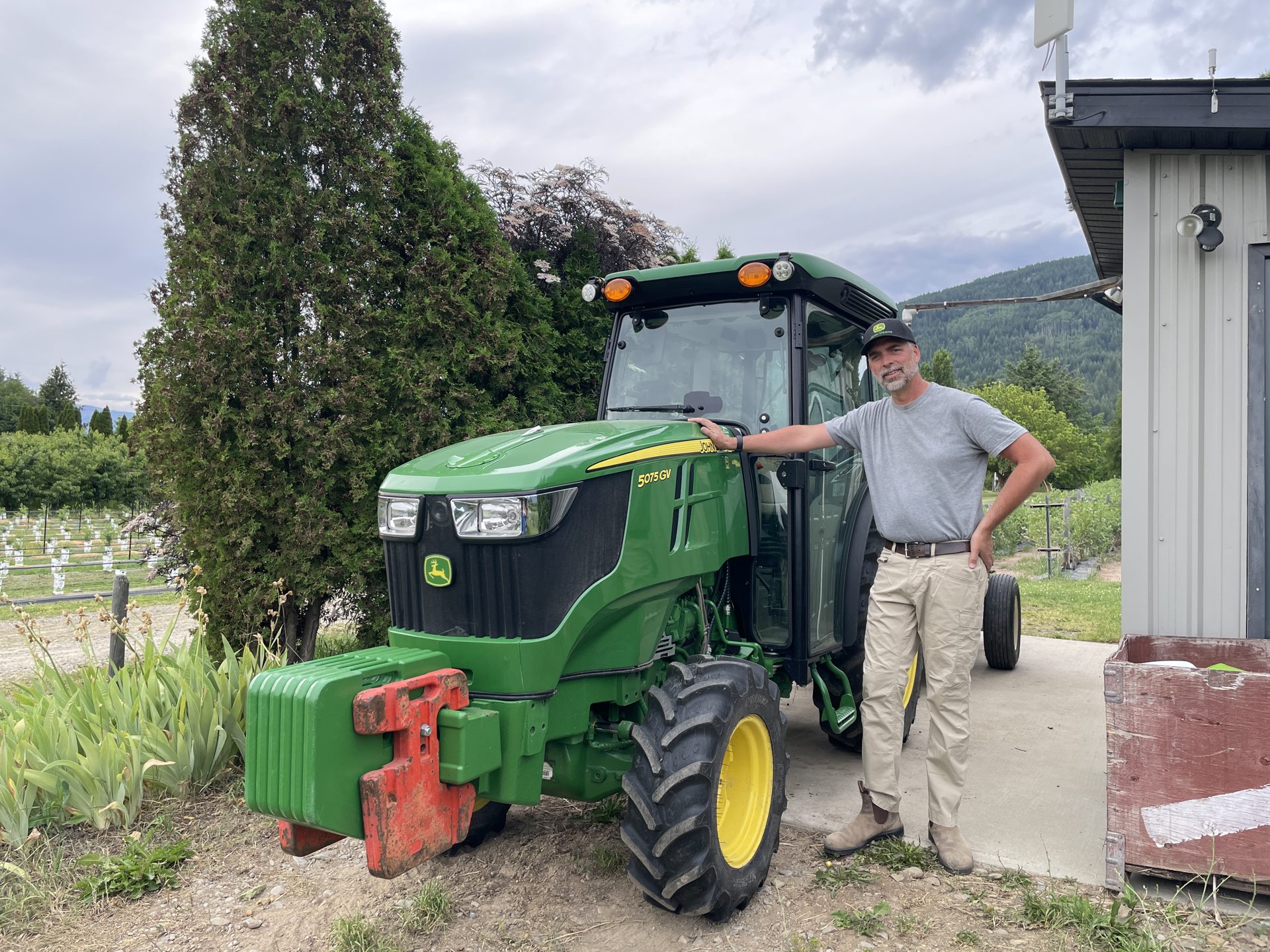 By the tractor