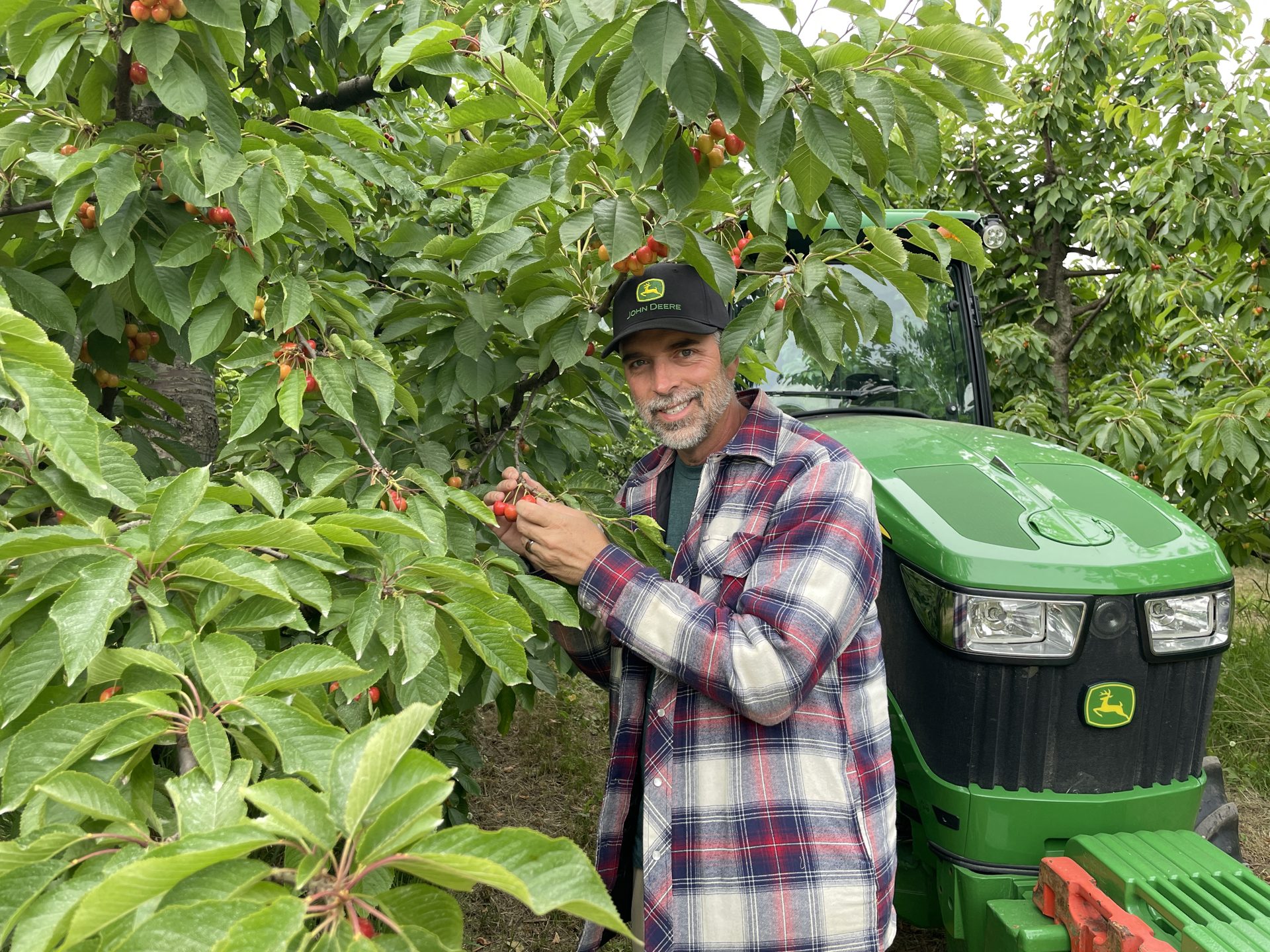 Danny with fresh cherries